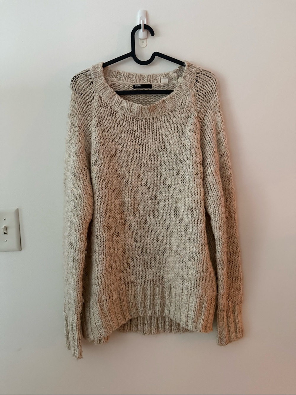 BDG Cozy Women's Cream Knit Pullover Sweater